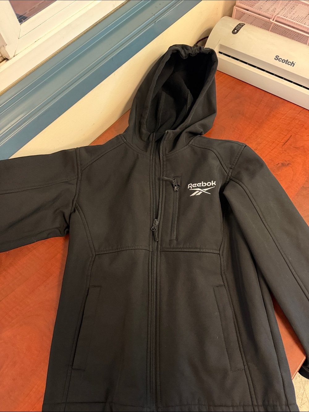 Reebok Black Youth Hooded Zip-Up Jacket